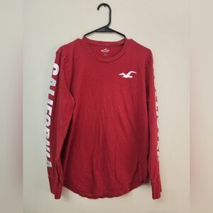 Hollister Men's Small Red Long Sleeve Tee A5